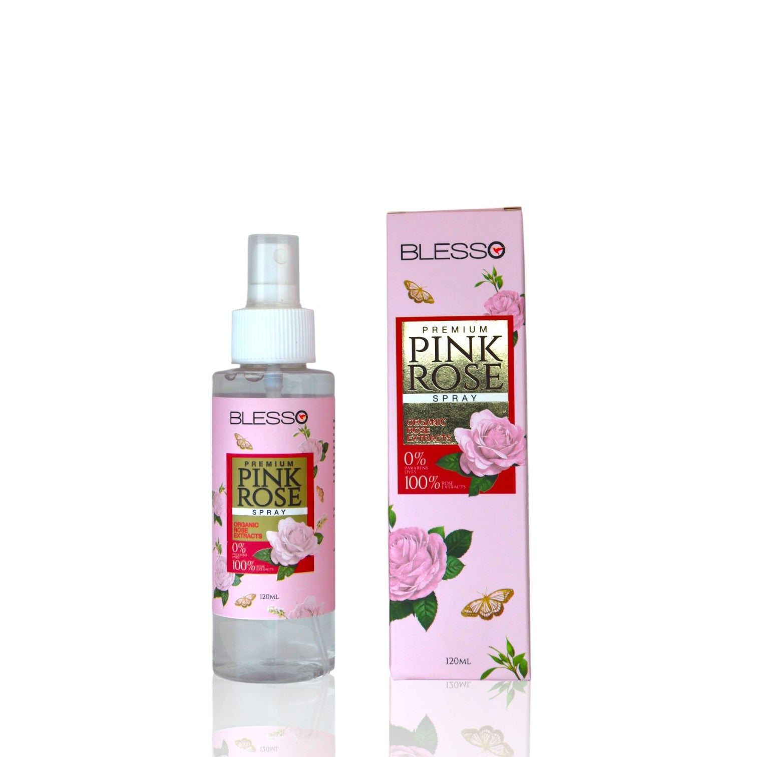 Pink Rose Water Bottle premium 120ml