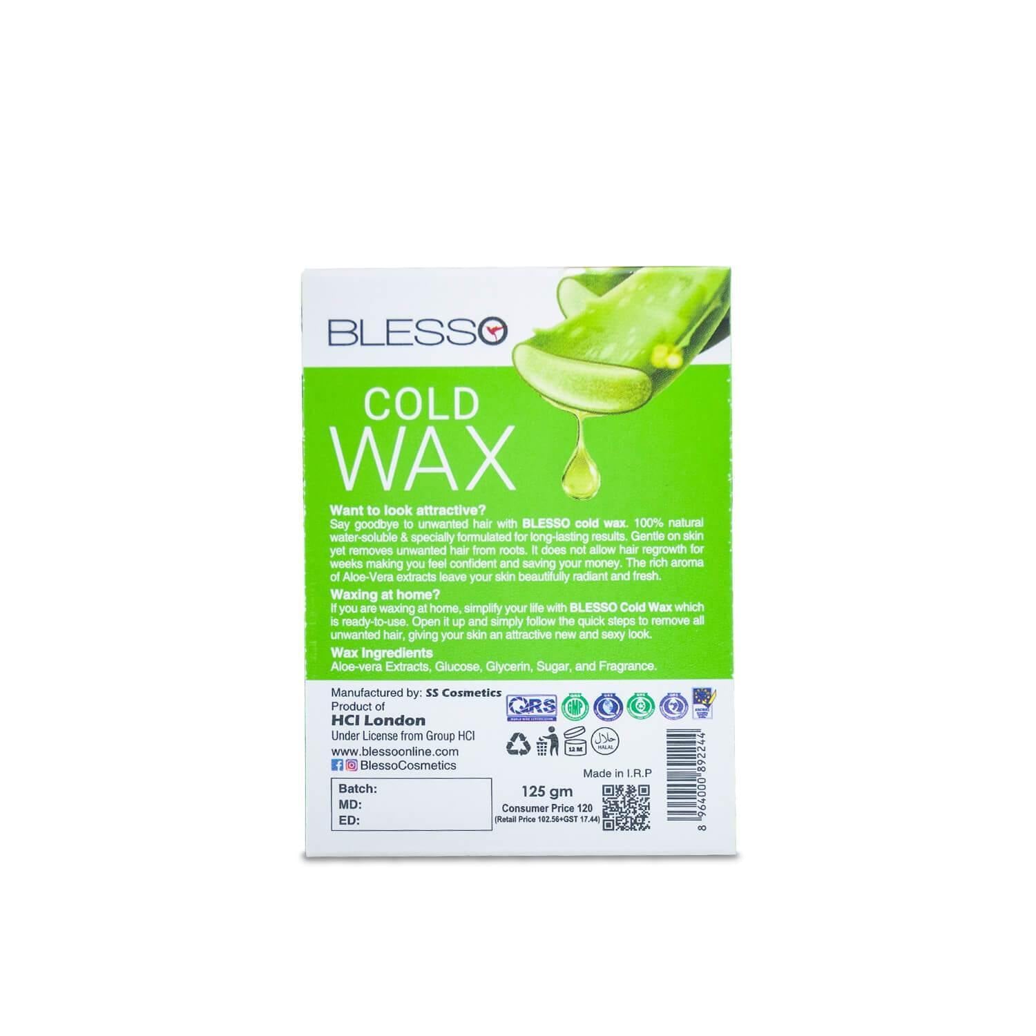 Blesso Cold Wax with Aleo Vera Extract - Blesso Cosmetics